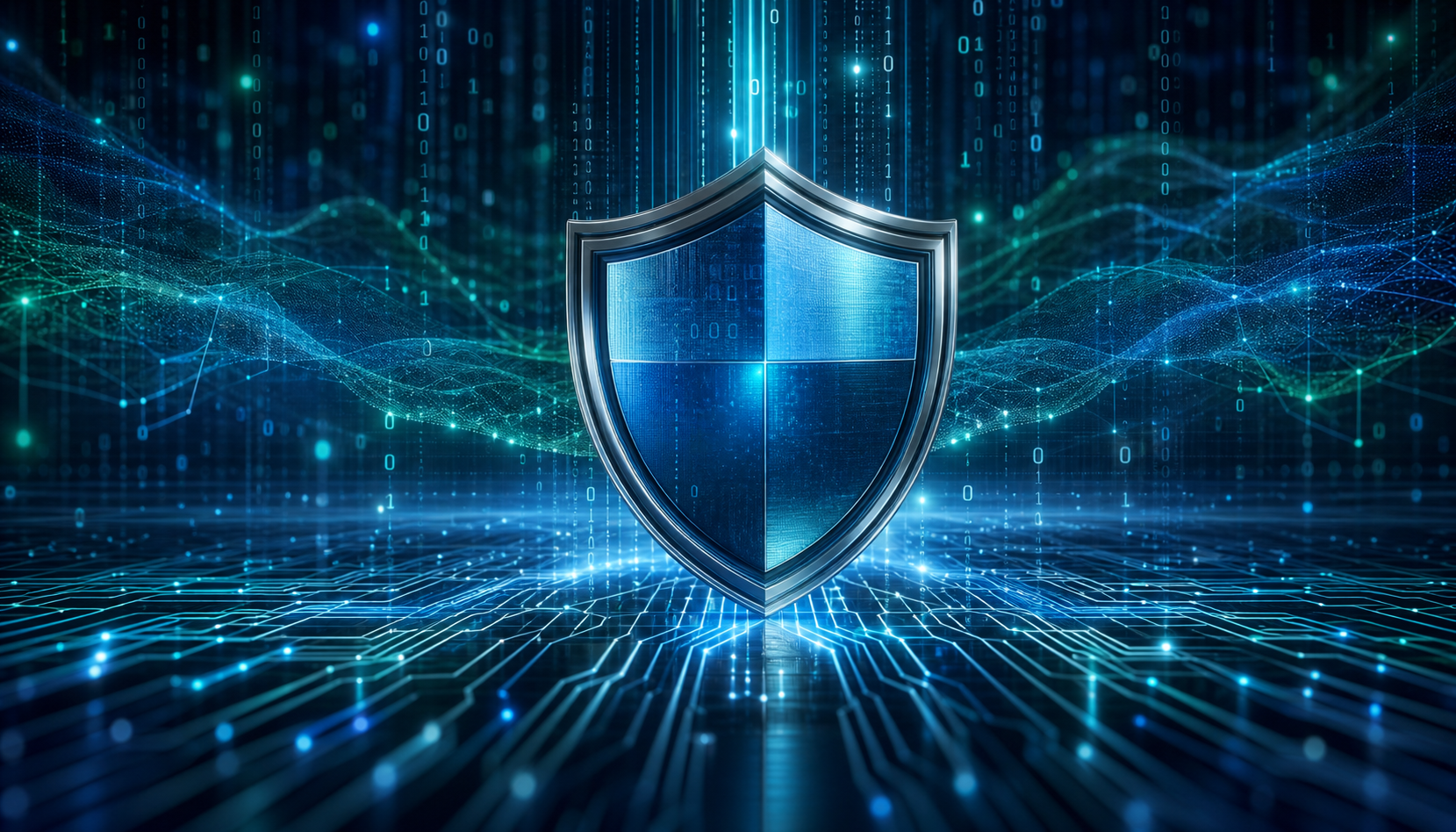 Digital Cyber Security Network Shield